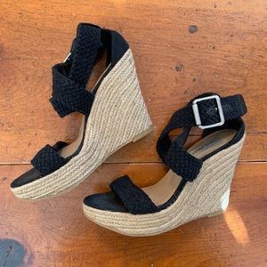 Steve Madden Braided Twist Straw Heel Wedge